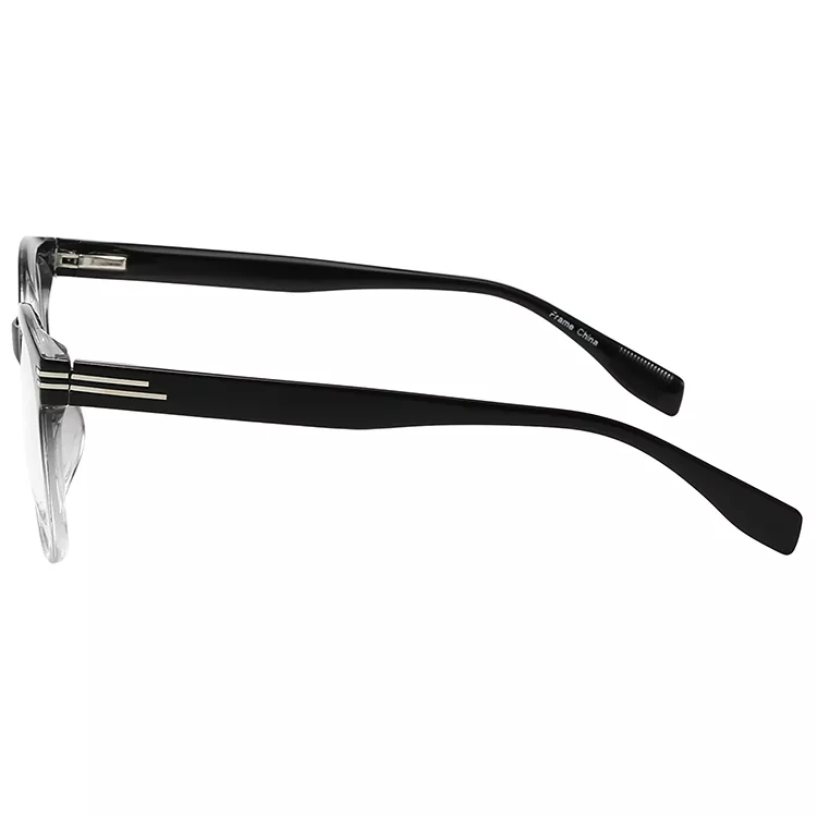 TR90 Transparent Square Striped Rivet Fashion Optical Frame